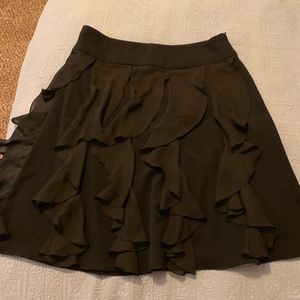 Black skirt ruffle detail
